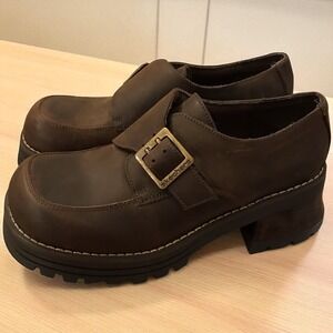 New‎ Vintage Skechers Dominion Trustee Chunky Leather Platform  Womens Shoes 7.5